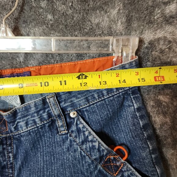 Bum Equipment Juniors Womens Sz 9 Blue Denim Shorts Mid Rise Sealed Pockets - Picture 7 of 10